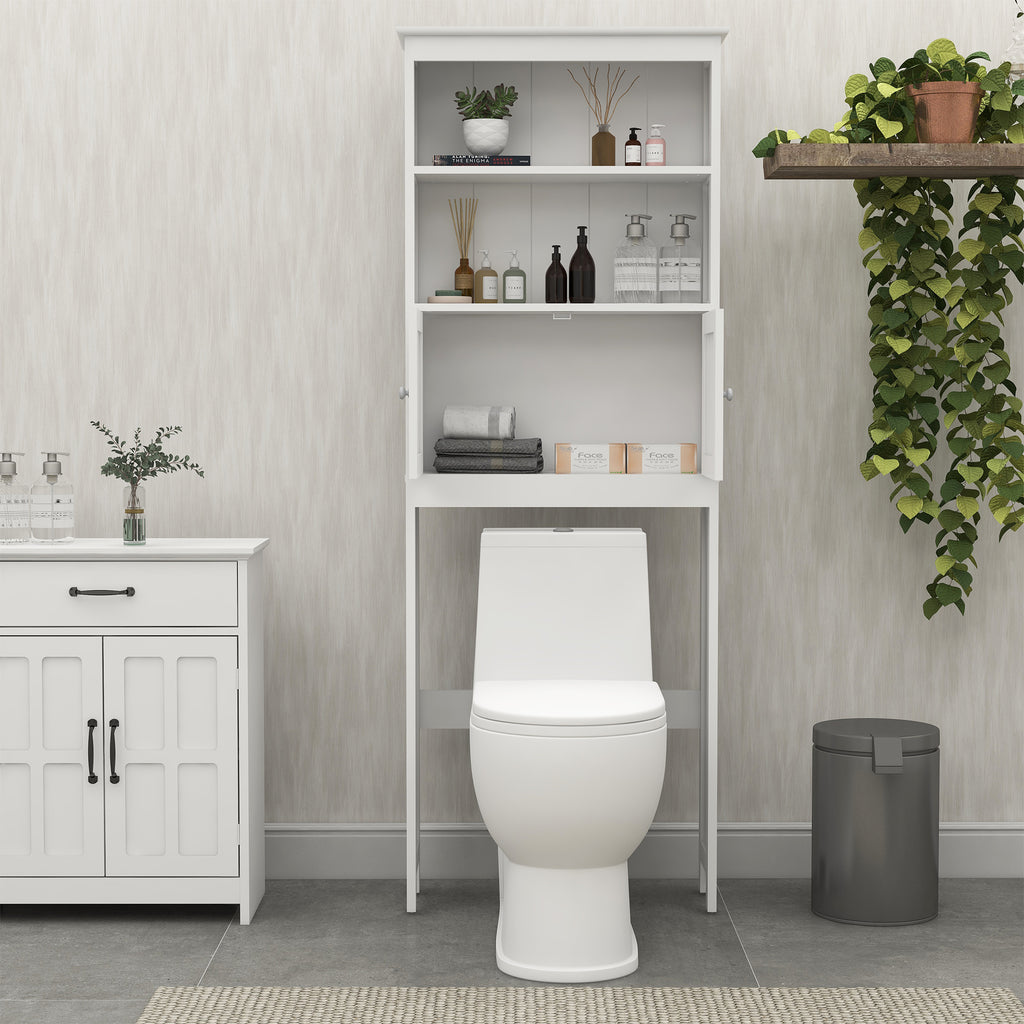 Armoire WC Suspense 2 Portes — Rangement Gain de Place Bois