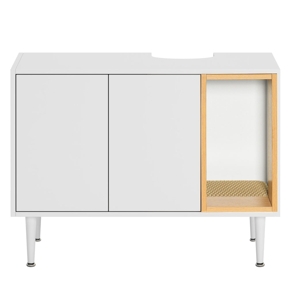 Meuble sous lavabo WC — Design bois & rangement