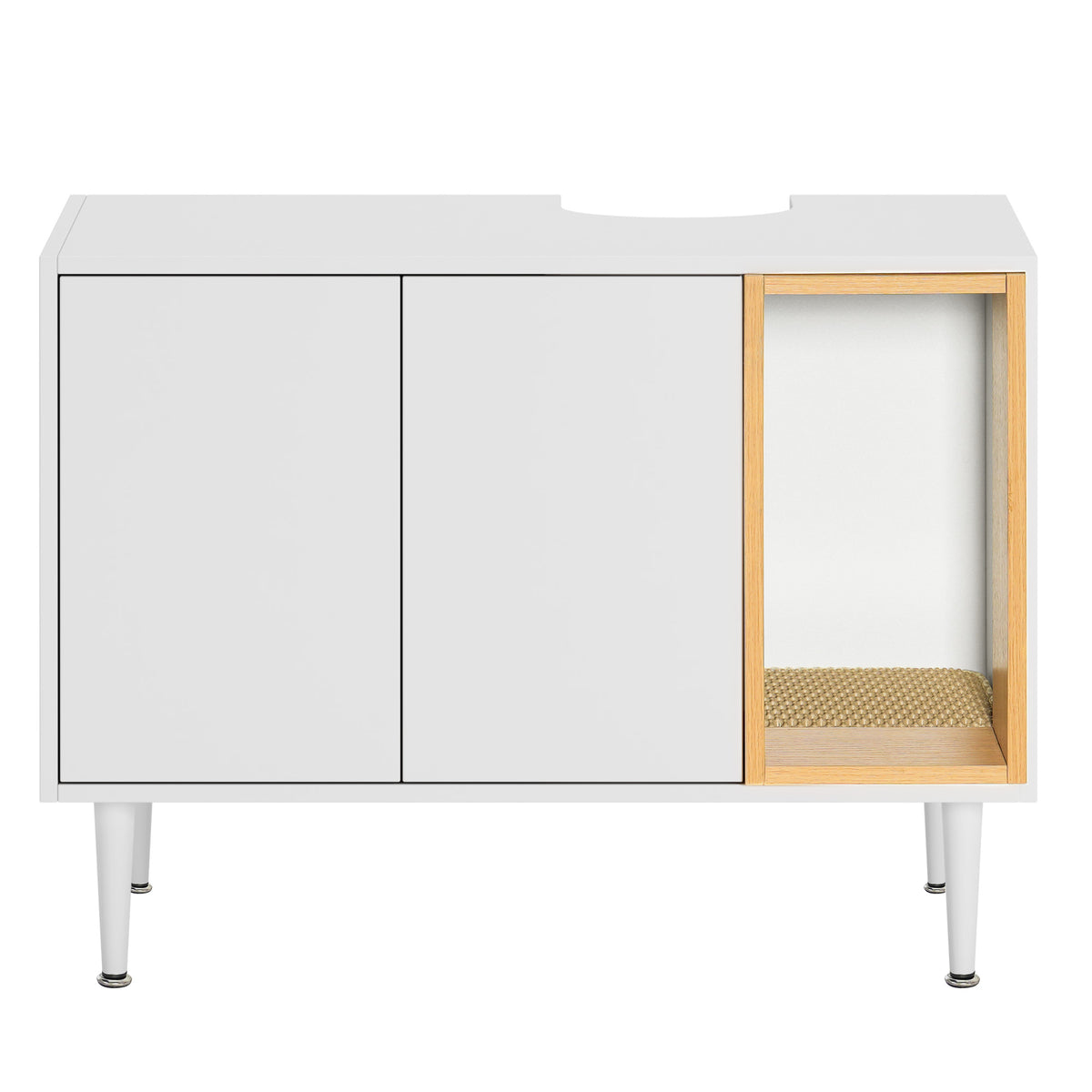 Meuble sous lavabo WC — Design bois & rangement