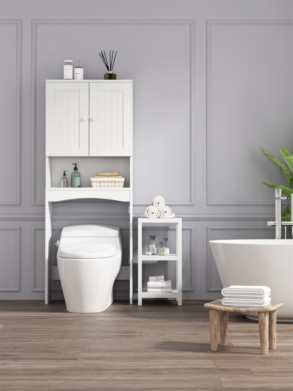 Meuble Dessus WC Premium — Gain de Place & Rangement Extensible