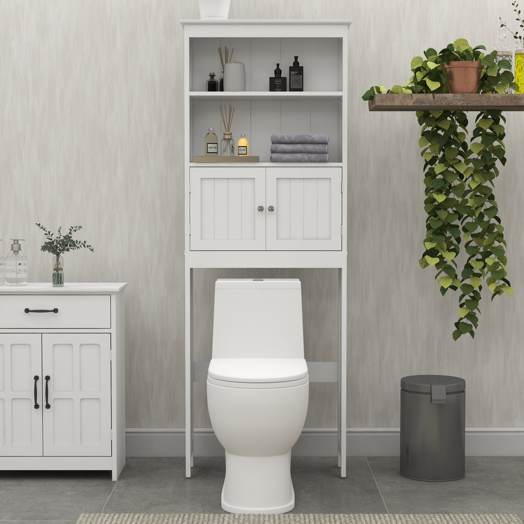 Armoire WC Suspense 2 Portes — Rangement Gain de Place Bois