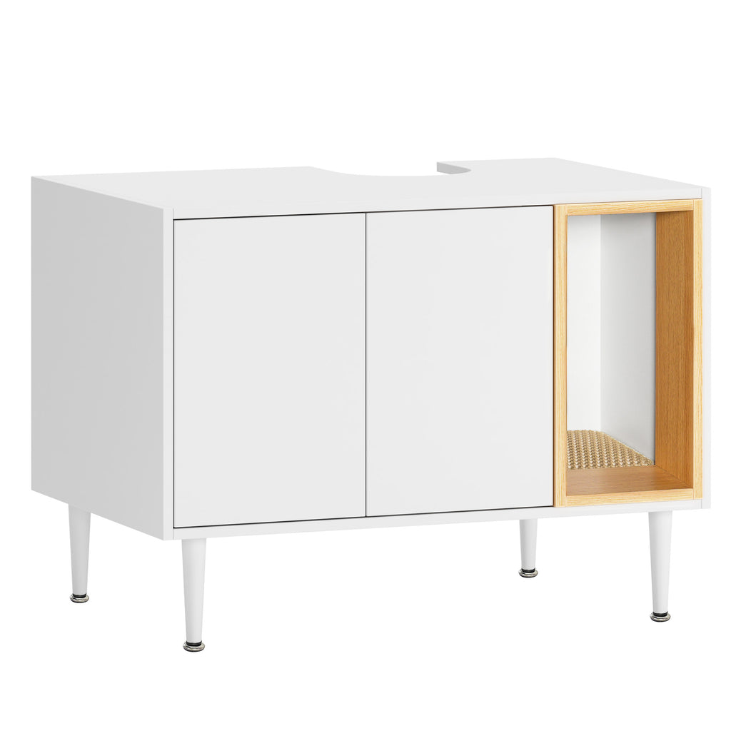 Meuble sous lavabo WC — Design bois & rangement