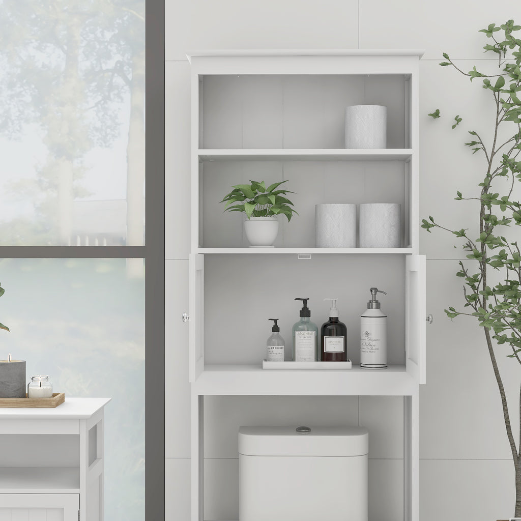 Armoire WC Suspense 2 Portes — Rangement Gain de Place Bois