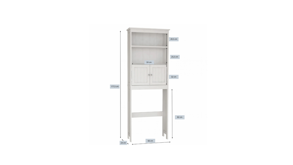Armoire WC Suspense 2 Portes — Rangement Gain de Place Bois